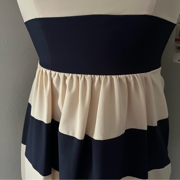 B.Darlin Striped Fit and Flare Dress - Picture 3 of 6